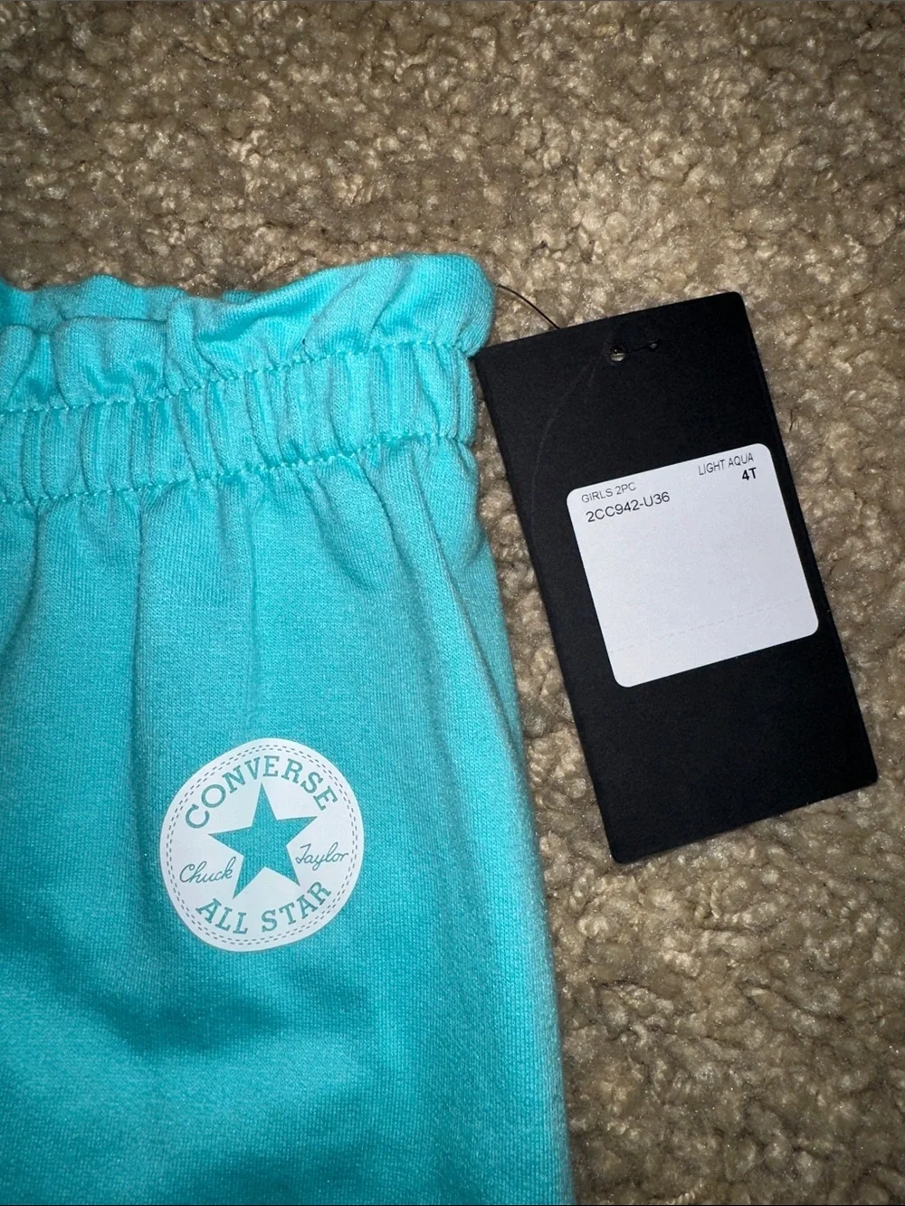 NWT Converse Light Aqua SweatPants (4T)